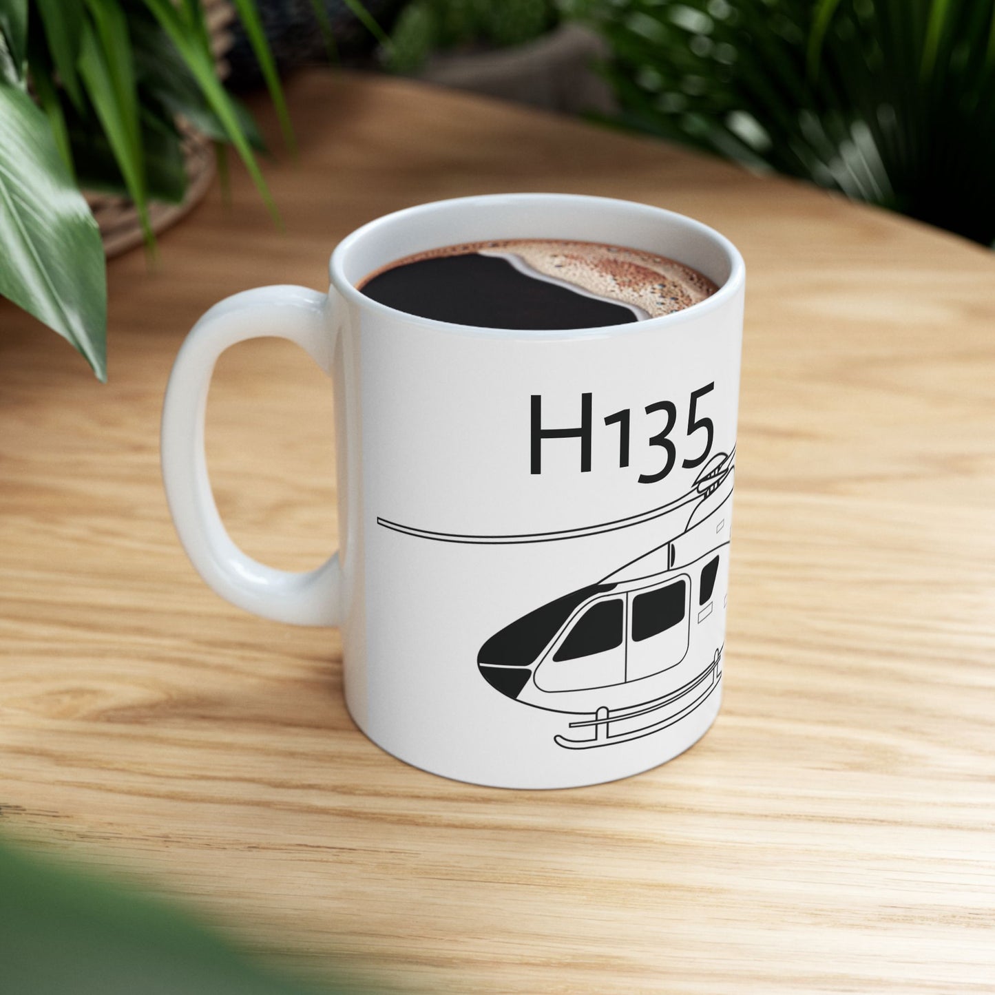 H-135 Helicopter, Mug 11oz