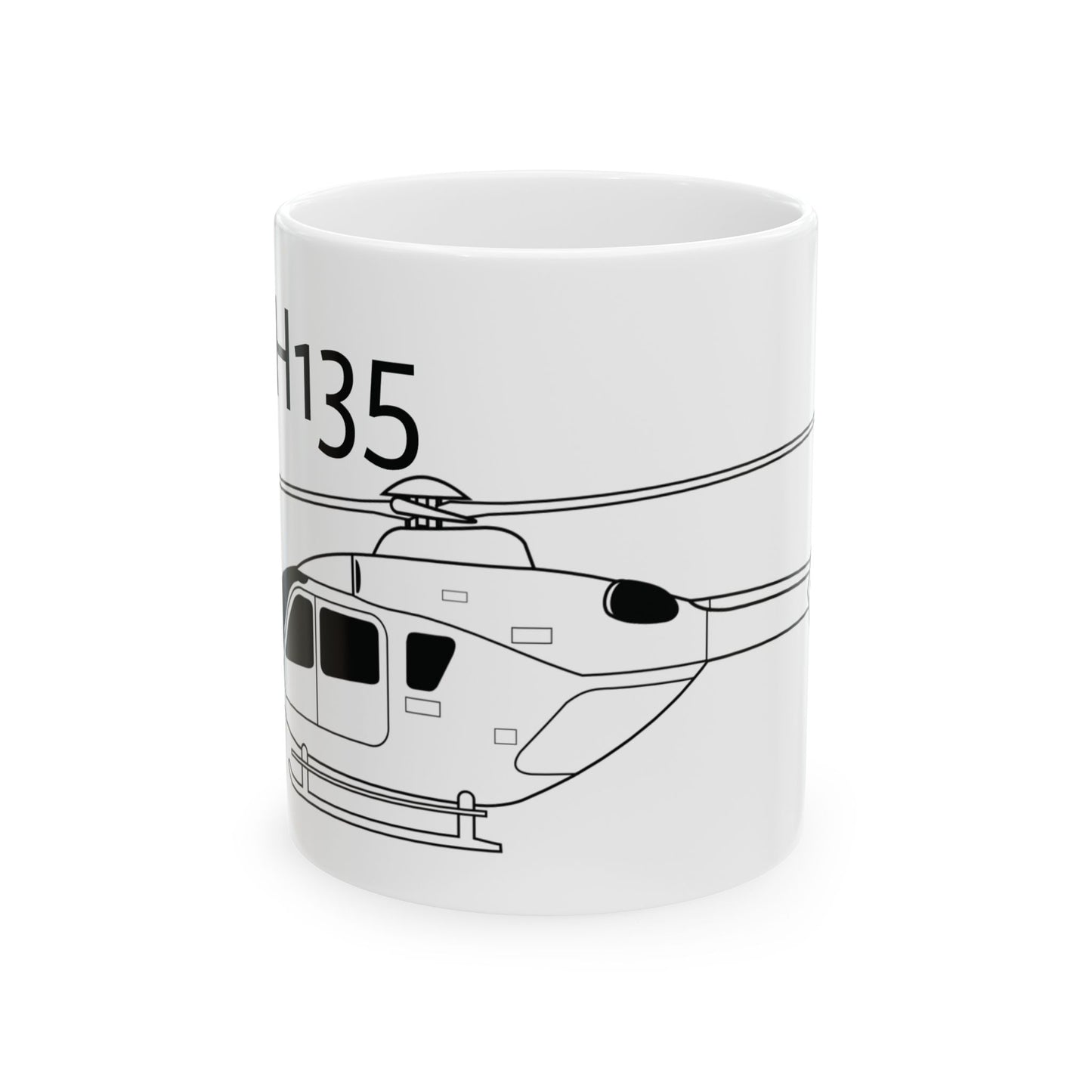 H-135 Helicopter, Mug 11oz