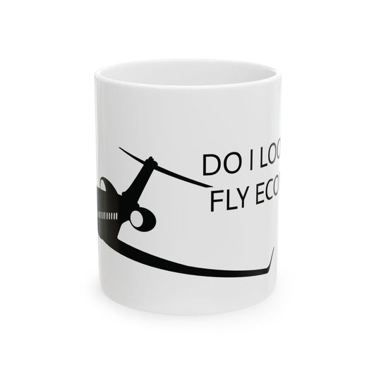 DO I LOOK LIKE I FLY ECONOMY Mug 11oz