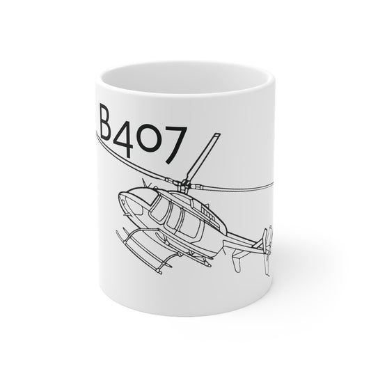 B407 Helicopter Mug 11oz