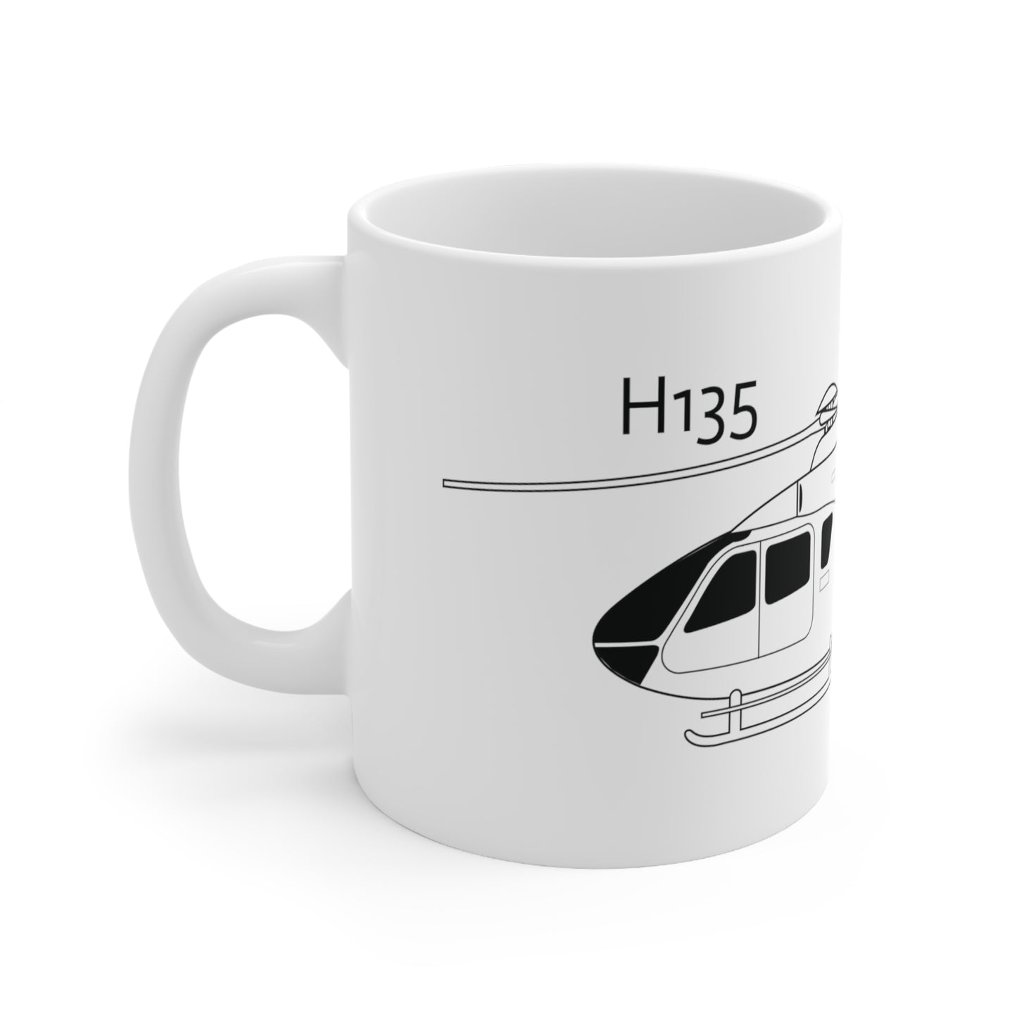 H-135 Helicopter, Mug 11oz