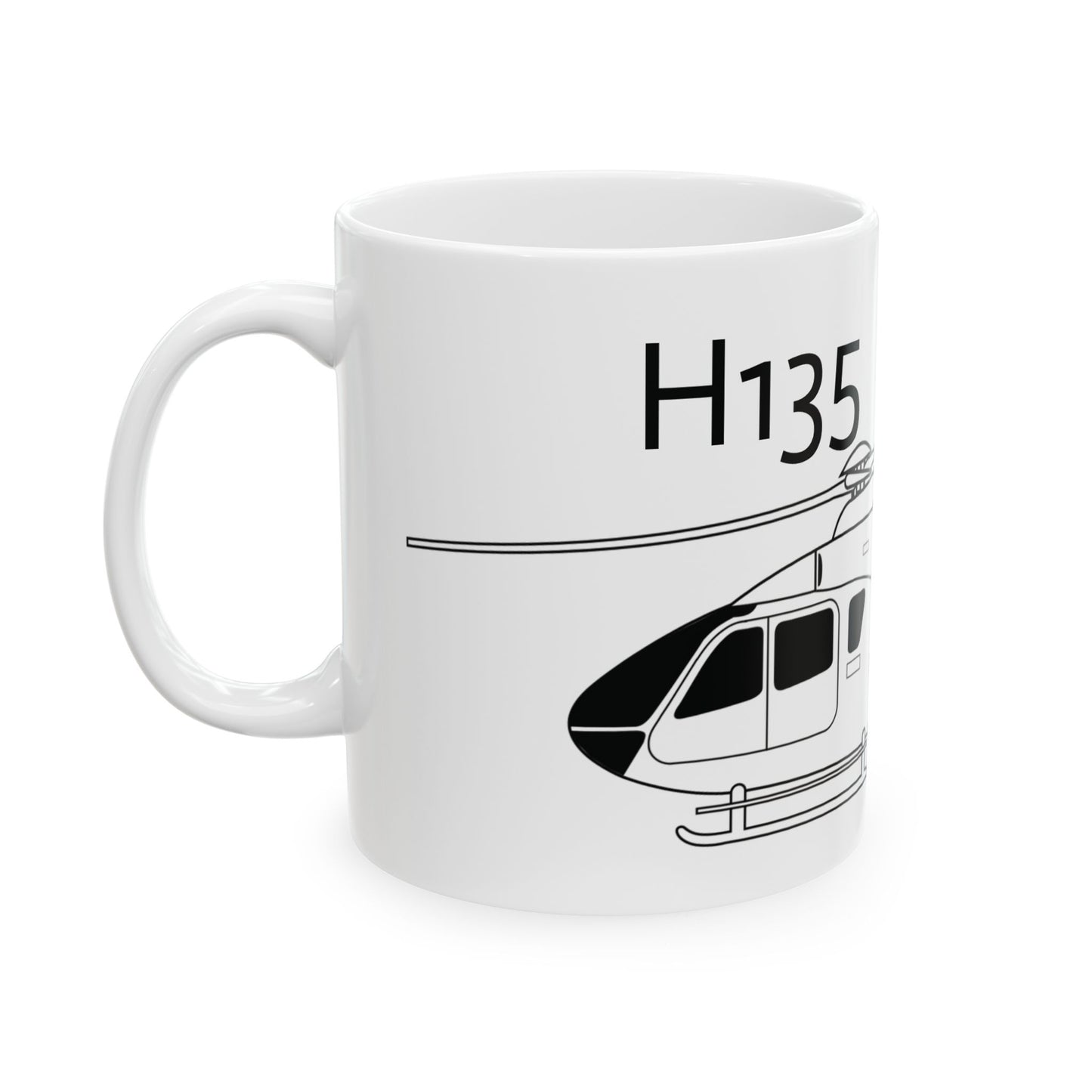 H-135 Helicopter, Mug 11oz