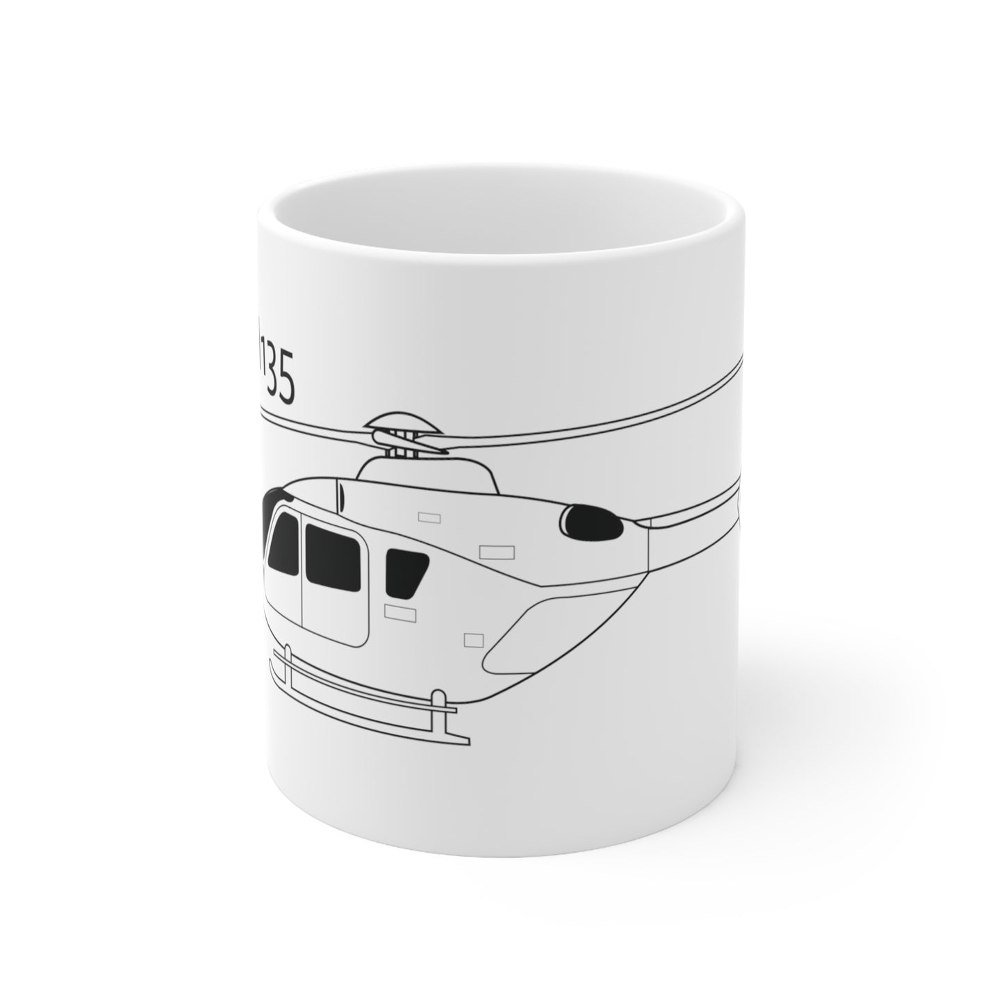 H-135 Helicopter, Mug 11oz