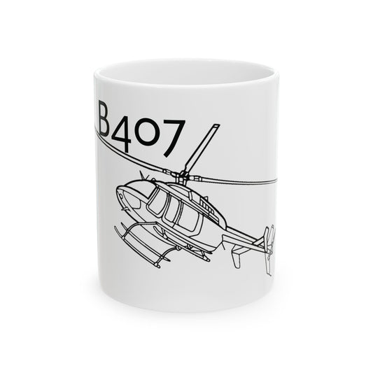 B407 Helicopter Mug 11oz